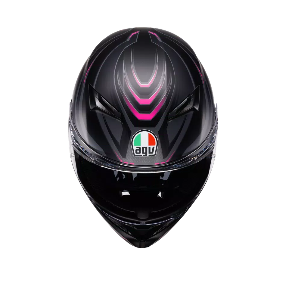 K3 SYTH MATT BLACK/PINK - MOTORBIKE FULL FACE HELMET E2206 -  - 7