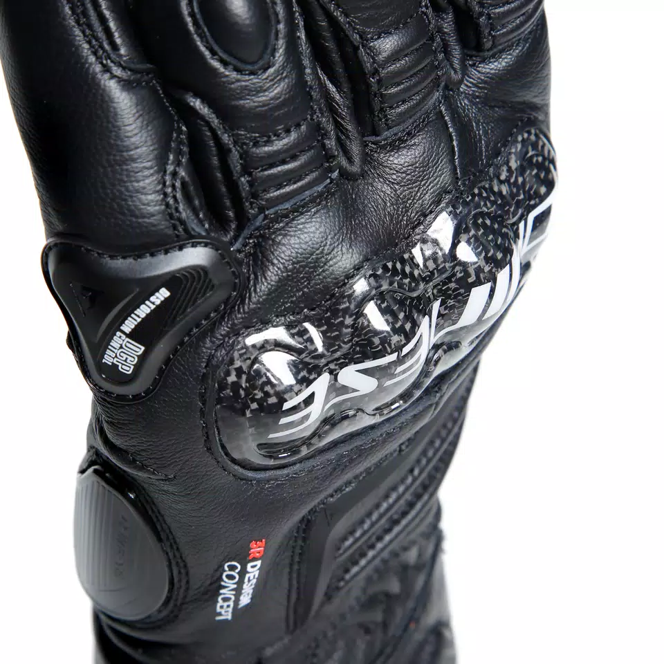 CARBON 4 - GUANTI MOTO LUNGHI IN PELLE UOMO - BLACK/BLACK/BLACK - 12