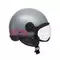 MOMODESIGN FGTR CLASSIC - JET HELMET WITH VISOR E2206 - FLUO MATT GREY/FUCSIA