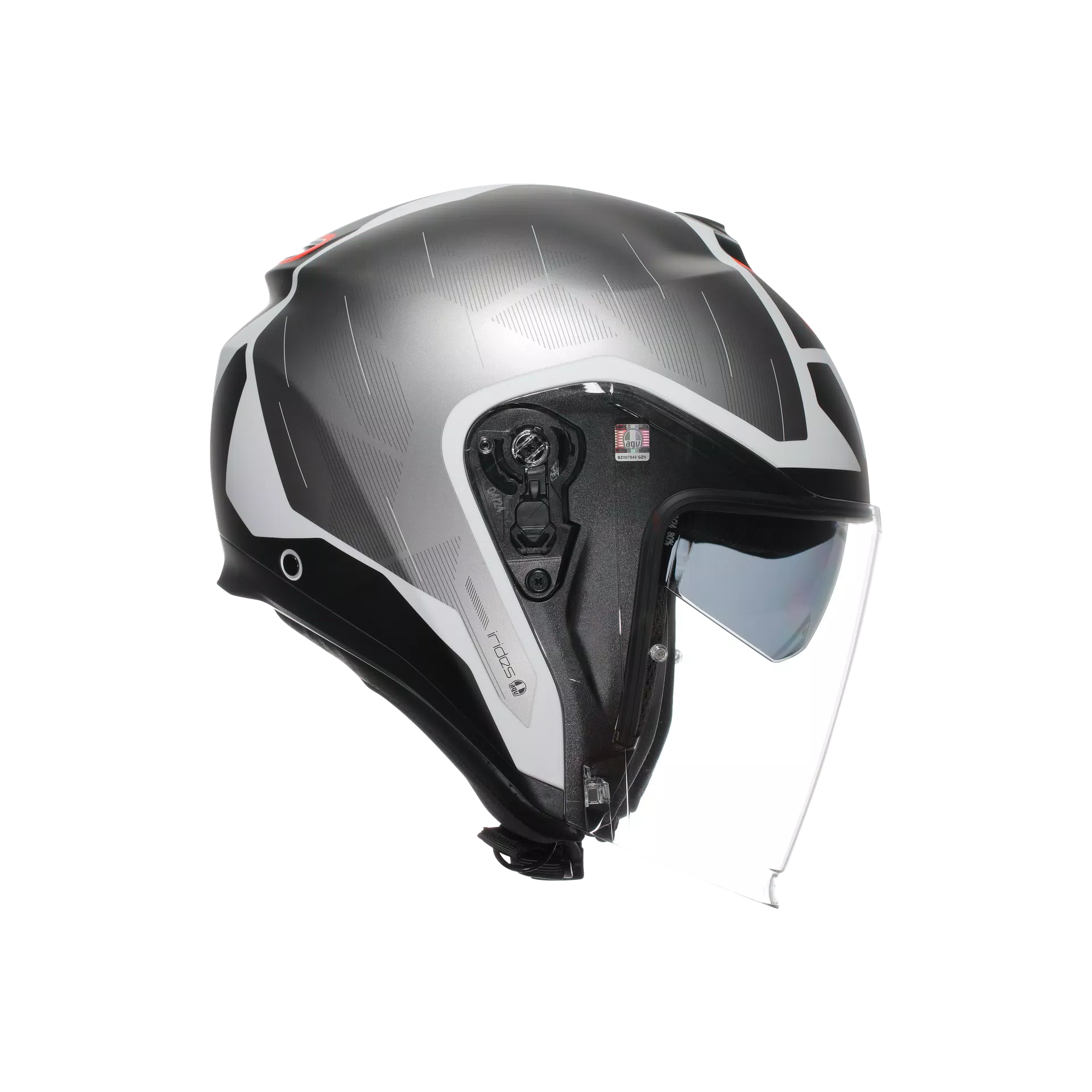 IRIDES AGV E2206 - TRIESTE MATT BLACK/WHITE/RED