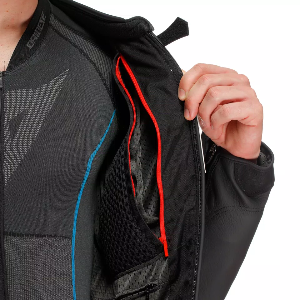 SUPER SPEED 4 - MEN'S MOTORCYCLE LEATHER JACKET - BLACK-MATT/WHITE - 15