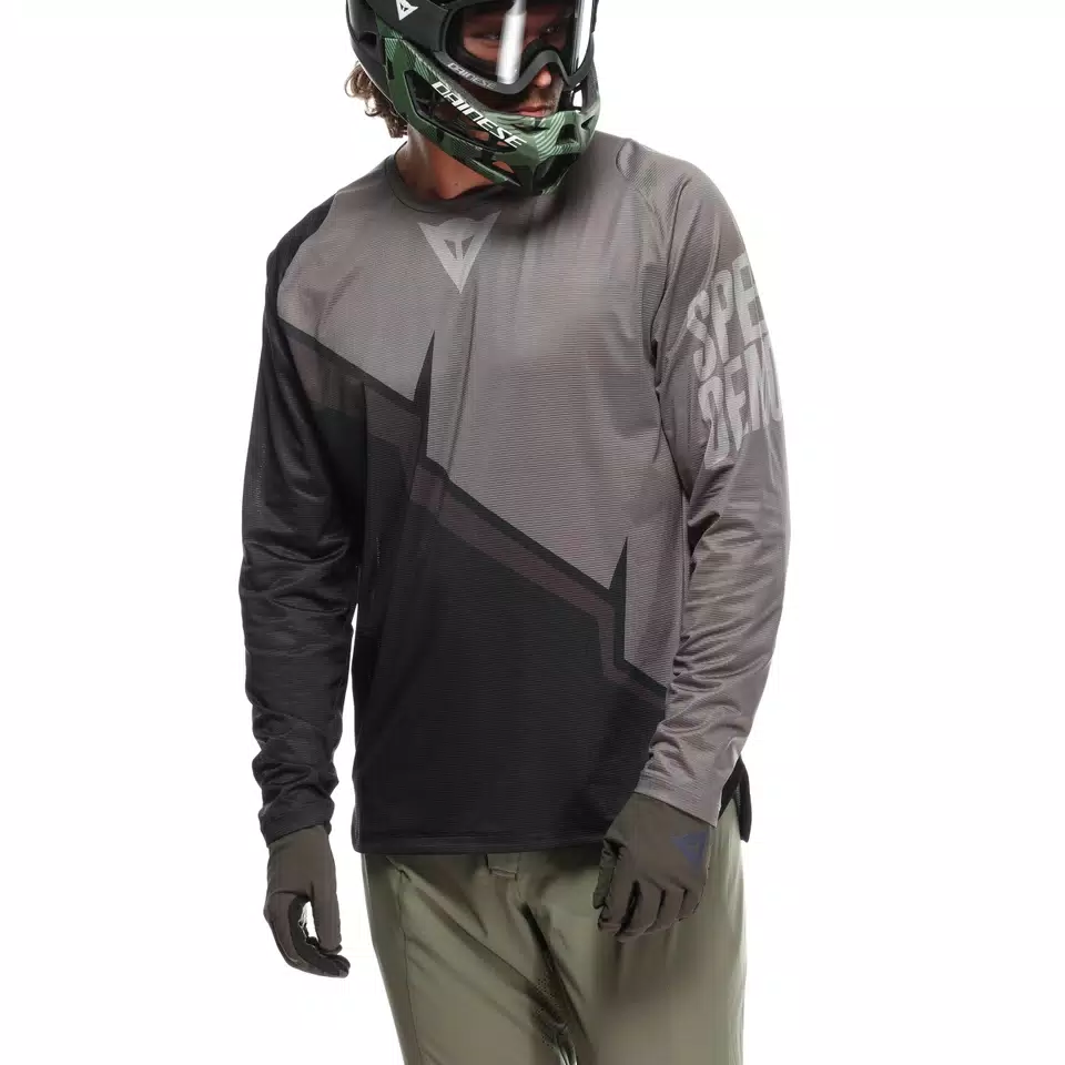 HG AER JERSEY LS - MAGLIA BICI MANICHE LUNGHE UOMO - BLACK/GREY - 5