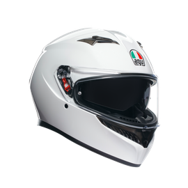 K3 MONO SETA WHITE - MOTORBIKE FULL FACE HELMET E2206