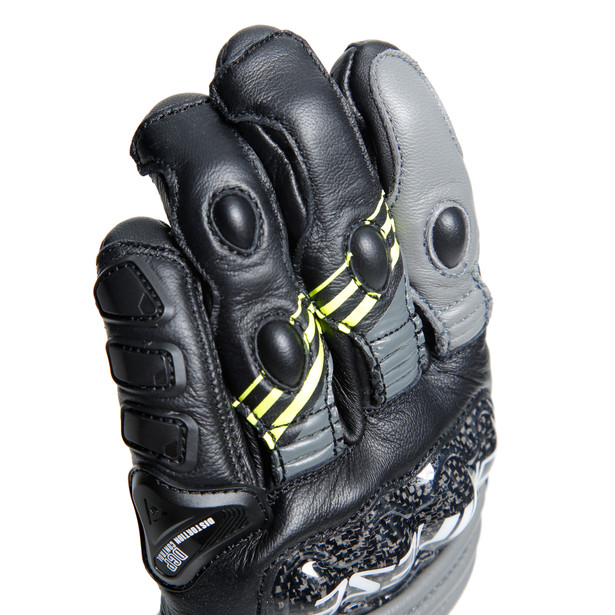druid-4-guanti-moto-in-pelle-uomo-black-charcoal-gray-fluo-yellow image number 15