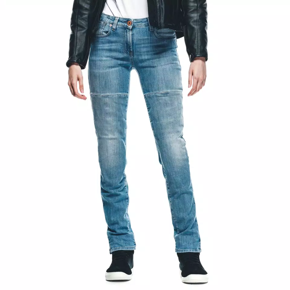 DENIM STONE SLIM - WOMEN'S MOTORCYCLE JEANS - LIGHT-BLUE - 6