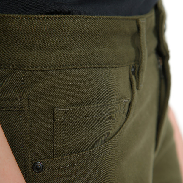 casual-regular-pantaloni-moto-in-tessuto-donna-olive image number 9