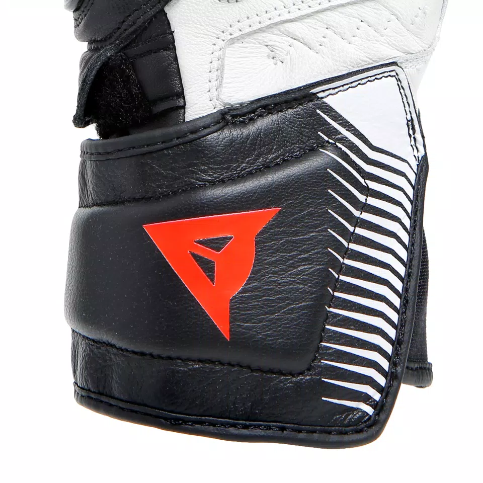 CARBON 4 LONG LADY LEATHER GLOVES - BLACK/WHITE/FLUO-RED - 9