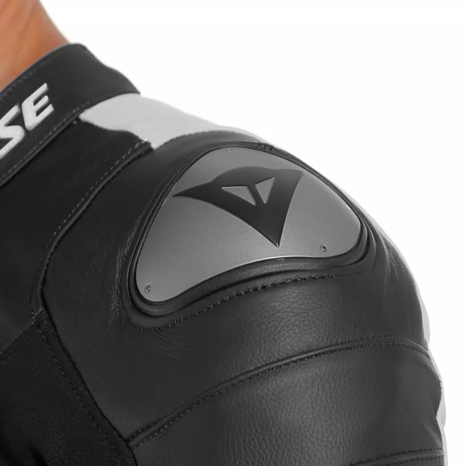 ASSEN 2 1 PC. PERF. LEATHER SUIT - BLACK/BLACK/WHITE - 5