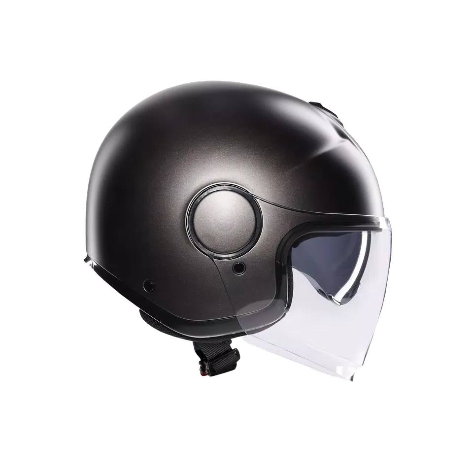 ETERES MONO MATT ASFALTO GREY - MOTORBIKE OPEN FACE HELMET E2206 -  - 3