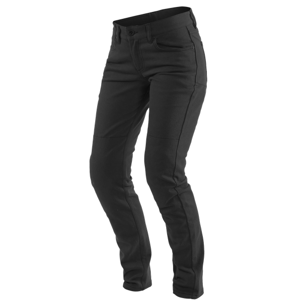 classic-slim-pantaloni-moto-in-tessuto-donna-black image number 0