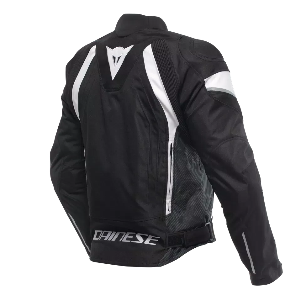 AVRO 5 - HERREN MOTORRADJACKE AUS TEXTIL - BLACK/WHITE/BLACK - 2