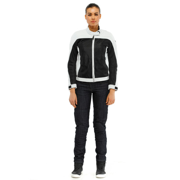 sevilla-air-tex-giacca-moto-estiva-in-tessuto-donna-black-glacier-gray image number 2