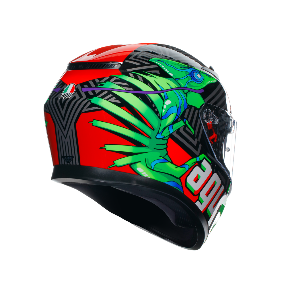 k3-kamaleon-black-red-green-casco-moto-integrale-e2206 image number 5
