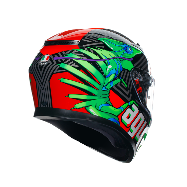 k3-kamaleon-black-red-green-casco-moto-integrale-e2206 image number 5