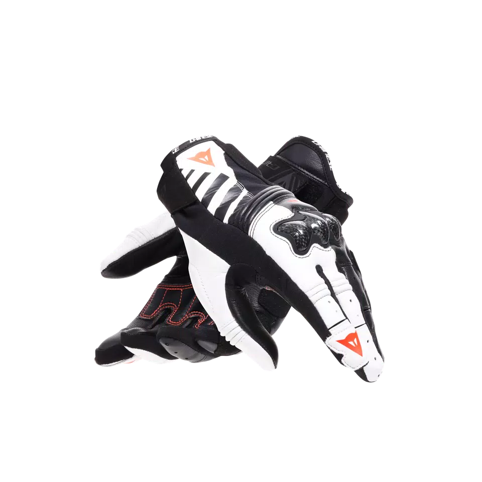 REACTO CARBON SHORT GLOVES WMN - BLACK/WHITE/RED-FLUO - 5