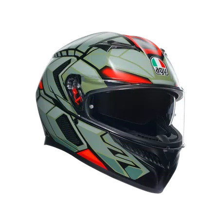 K3 DOT(E2206) - DECEPT MATT BLACK/GREEN/RED -  - 1
