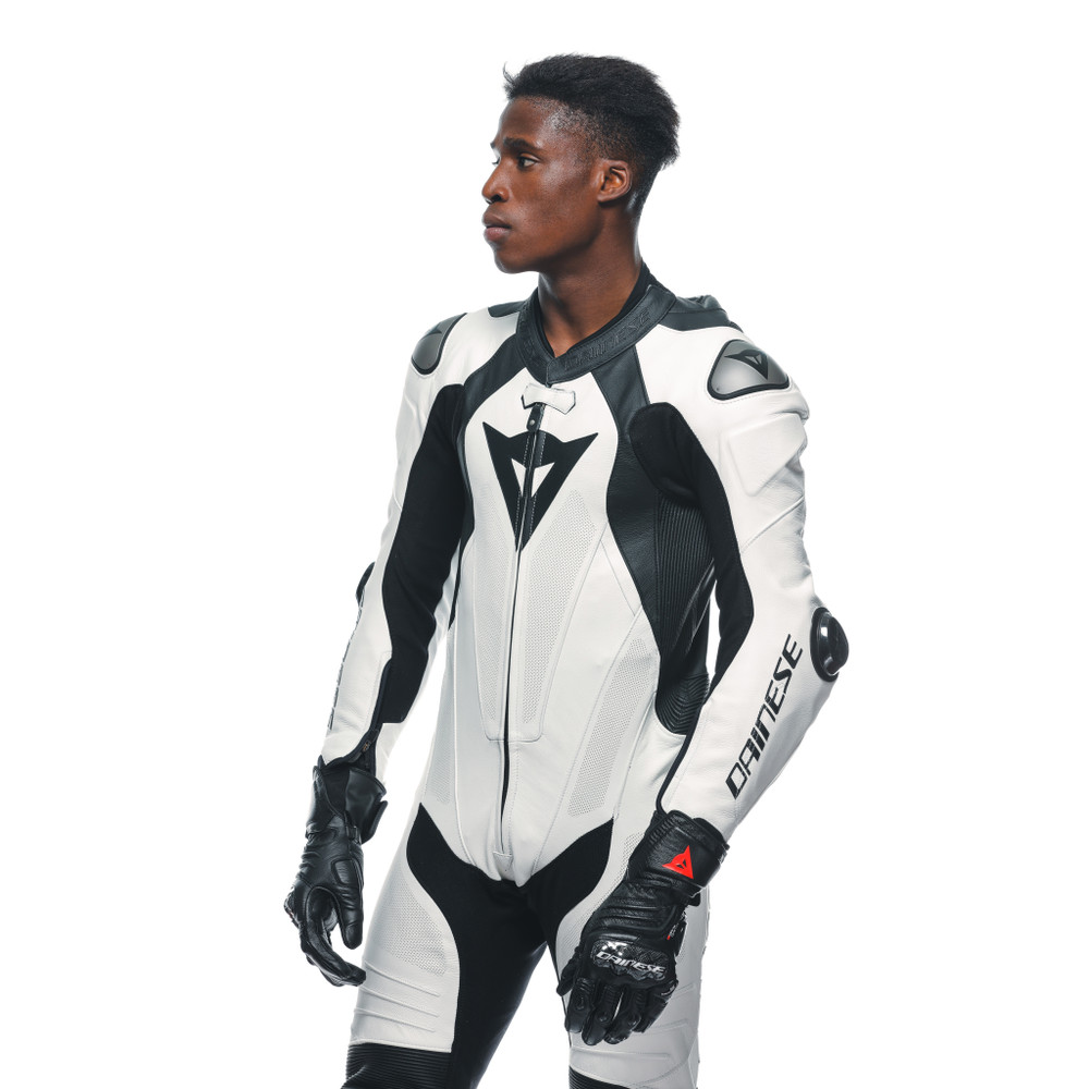 laguna-seca-5-combinaison-moto-racing-en-cuir-une-pi-ce-homme-white-black image number 3