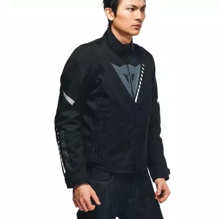 VELOCE D-DRY®- MEN'S WATERPROOF MOTORCYCLE JACKET - BLACK/CHARCOAL-GRAY/WHITE - 5