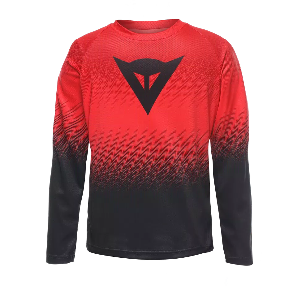 SCARABEO JERSEY LS - MAGLIA BICI MANICHE LUNGHE BAMBINO - HIGH-RISK-RED/BLACK - 1