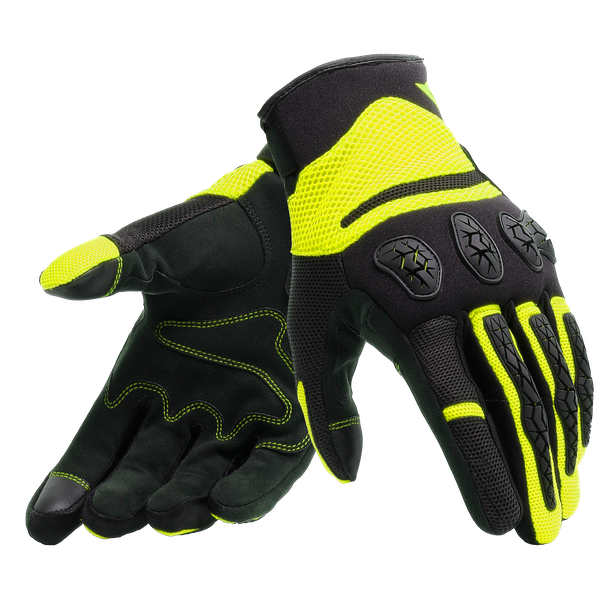 AEROX UNISEX GLOVES BLACK/FLUO-YELLOW- Guantes