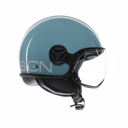 MOMODESIGN FGTR CLASSIC SKY BLUE / WHITE - JET HELMET WITH VISOR E2206 -  - 3