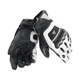 GUANTO 4 STROKE EVO WHITE/WHITE/BLACK- Leder