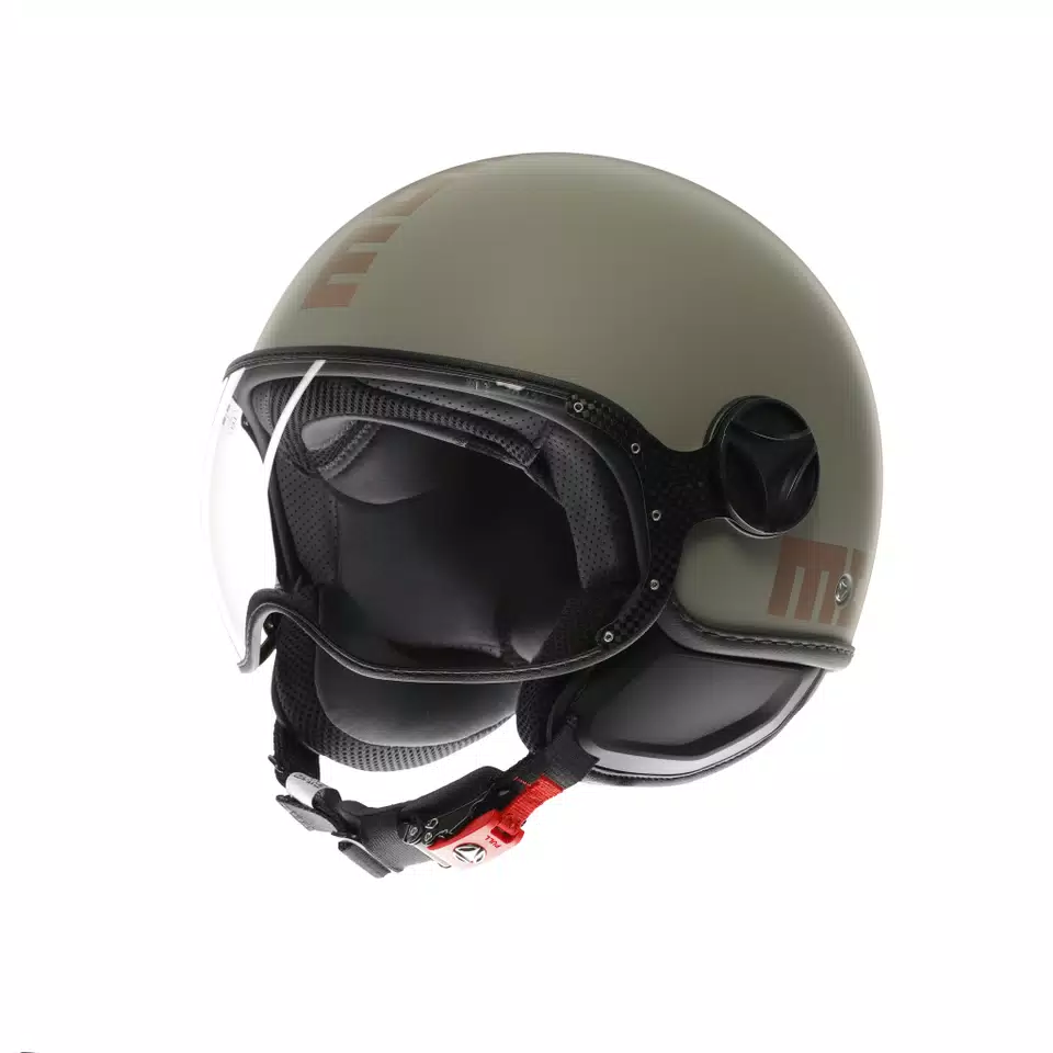 MOMODESIGN FGTR CLASSIC FLIP MATT GREEN / BRONZE - JET HELMET WITH VISOR E2206 -  - 1