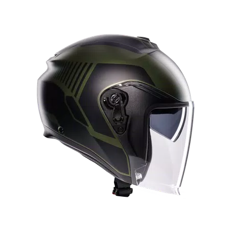 IRIDES SAKAI MATT GREEN/BLACK - MOTORBIKE OPEN FACE HELMET E2206 -  - 3
