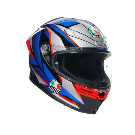 K6 S SLASHCUT BLACK/BLUE/RED - MOTORBIKE FULL FACE HELMET E2206 -  - 1