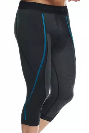 MEN'S MOTORCYCLE TECHNICAL 3/4 UNDERPANTS - BLACK/BLUE - 5
