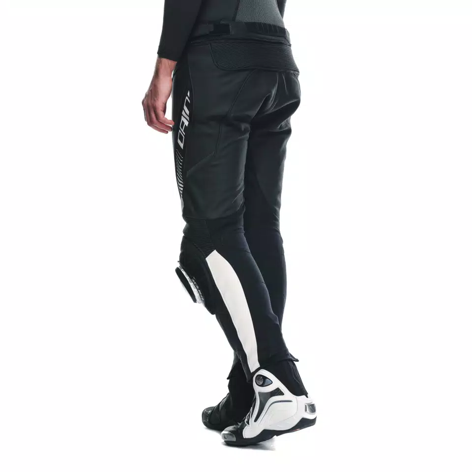 SUPER SPEED - MEN'S MOTORCYCLE LEATHER PANTS - BLACK/WHITE - 21