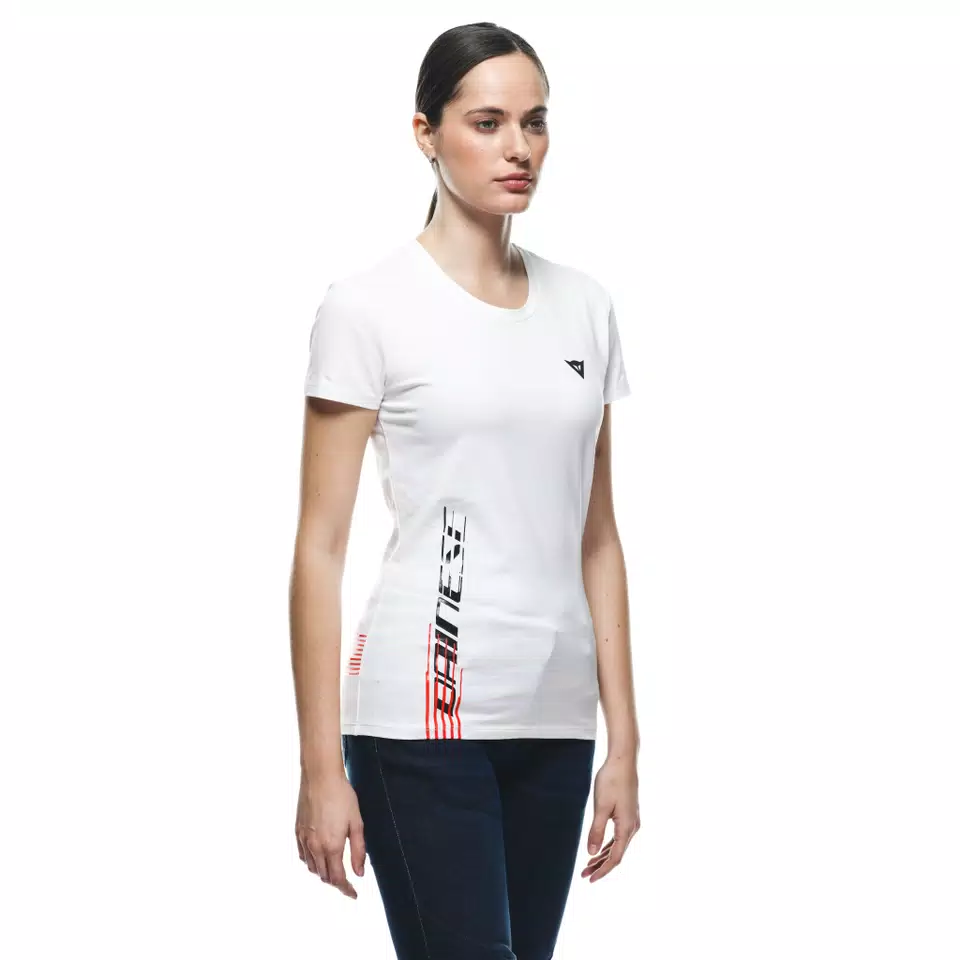 DAINESE LOGO - WOMEN'S T-SHIRT - WHITE/BLACK - 5