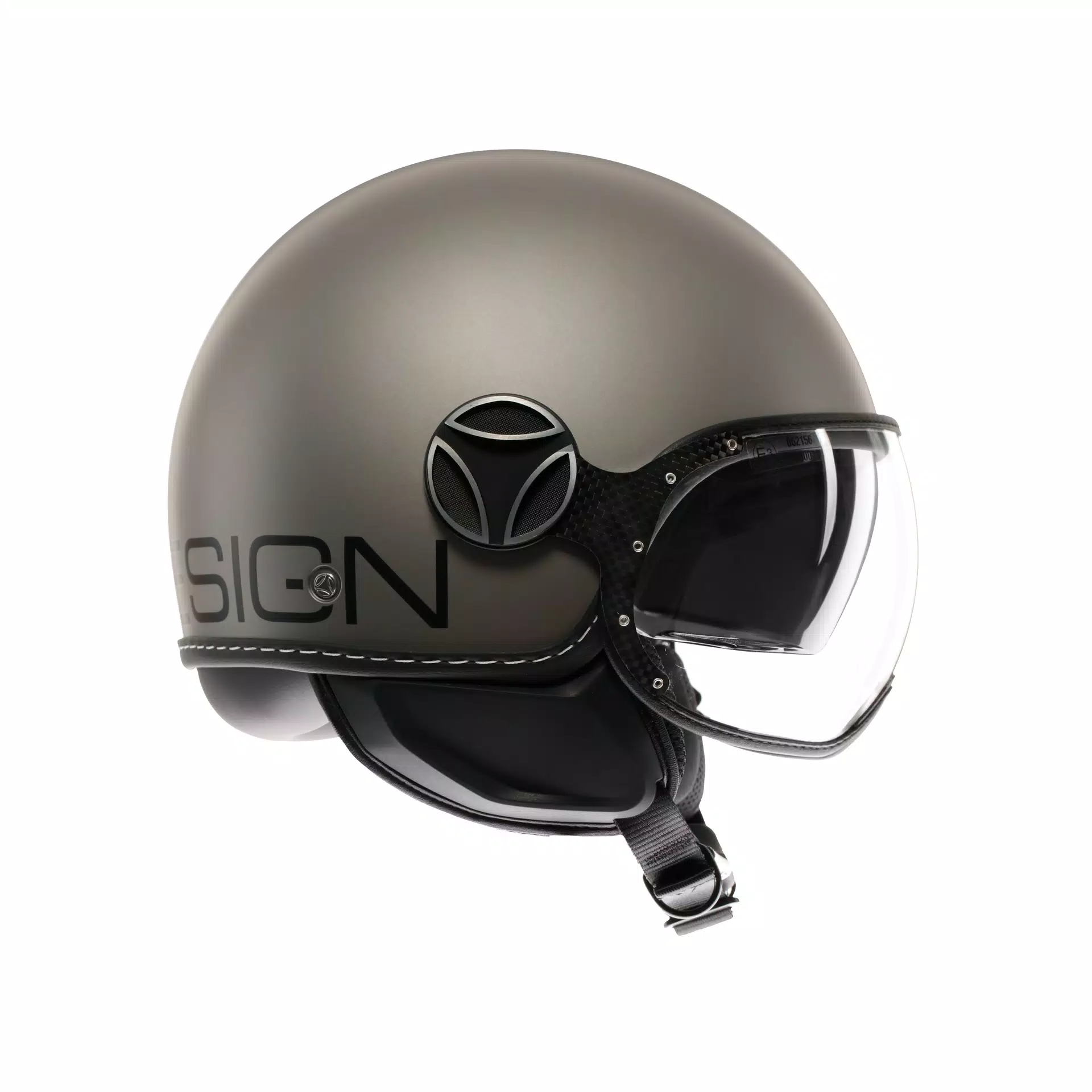 MOMODESIGN FGTR EVO MATE TITANIO / NEGRO - CASCO JET CON VISERA DOBLE E2206