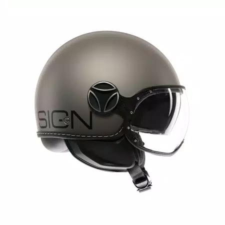 MOMODESIGN FGTR EVO MATE TITANIO / NEGRO - CASCO JET CON VISERA DOBLE E2206 -  - 3