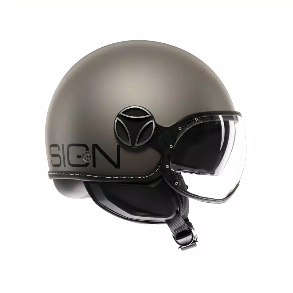 MOMODESIGN FGTR EVO MATE TITANIO / NEGRO - CASCO JET CON VISERA DOBLE E2206 -  - 3