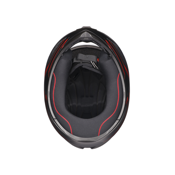 k1-s-sling-matt-black-red-motorbike-full-face-helmet-e2206 image number 7