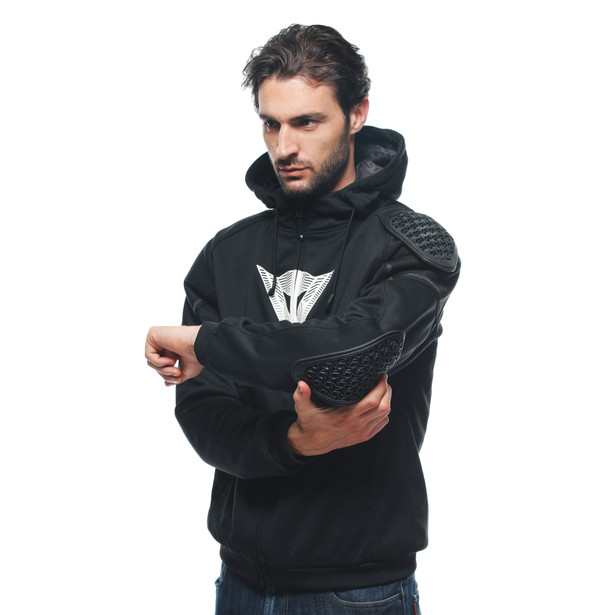 daemon-x-safety-hoodie-giacca-moto-in-tessuto-uomo-black-black-white image number 12