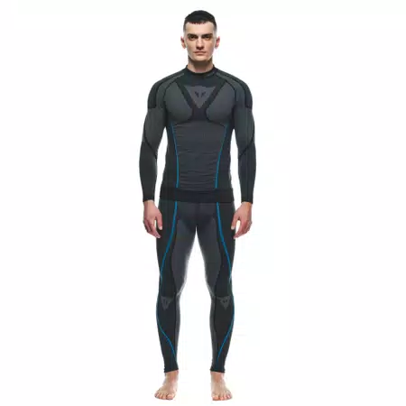MEN'S MOTORCYCLE LONG-SLEEVE TECHNICAL TEE - BLACK/BLUE - 3