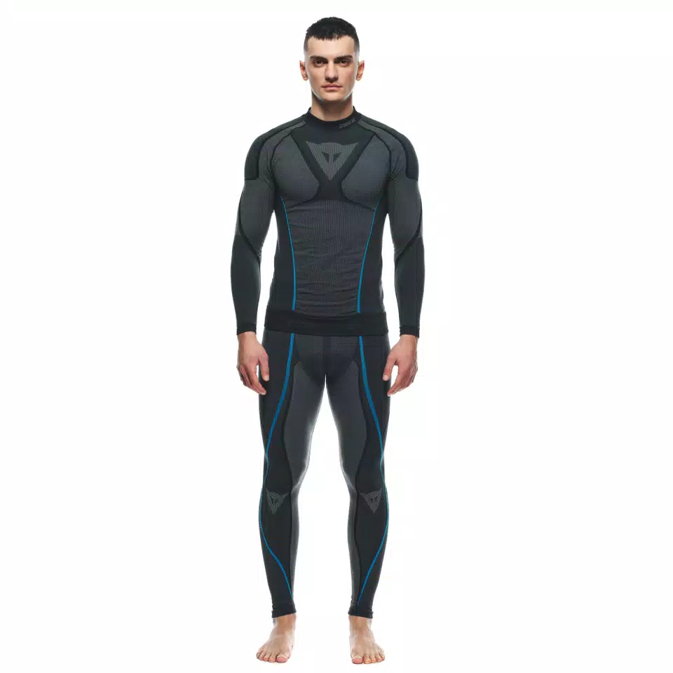 MEN'S MOTORCYCLE LONG-SLEEVE TECHNICAL TEE - BLACK/BLUE - 3
