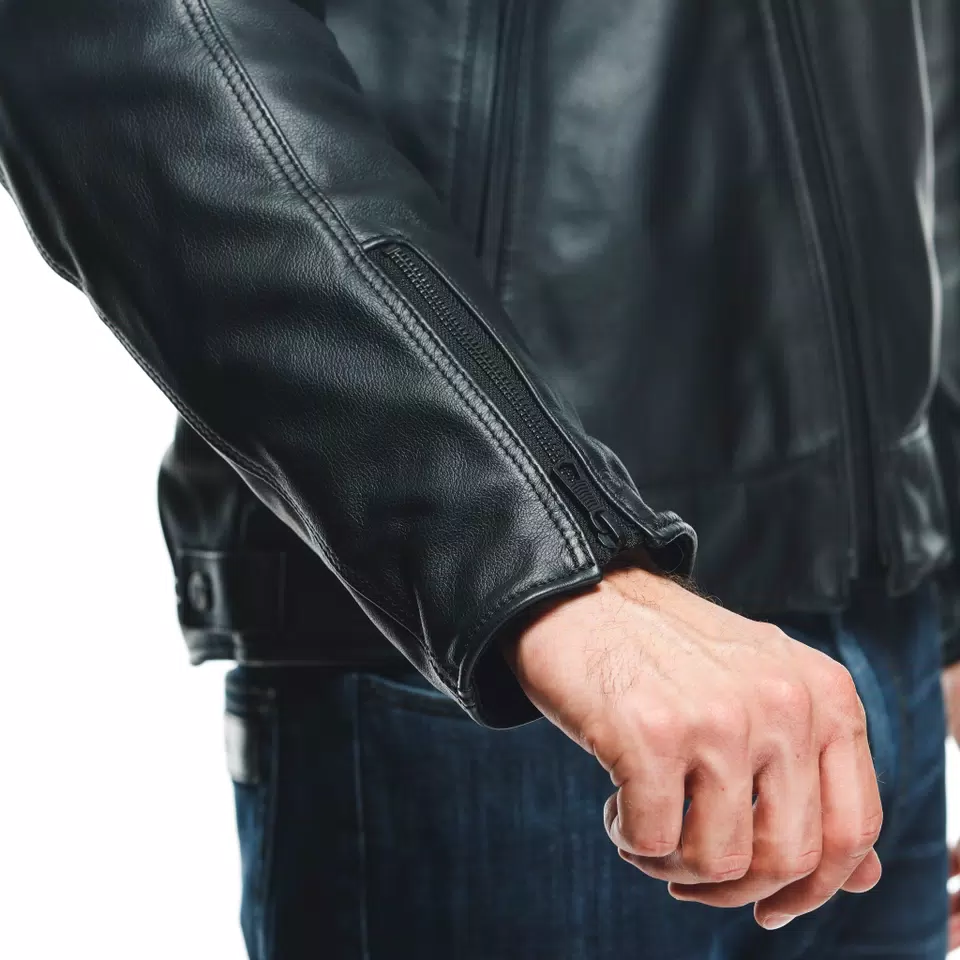 ZAURAX LEATHER JACKET - BLACK - 9