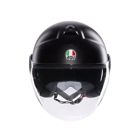 ETERES MONO MATT BLACK - MOTORBIKE OPEN FACE HELMET E2206 -  - 2