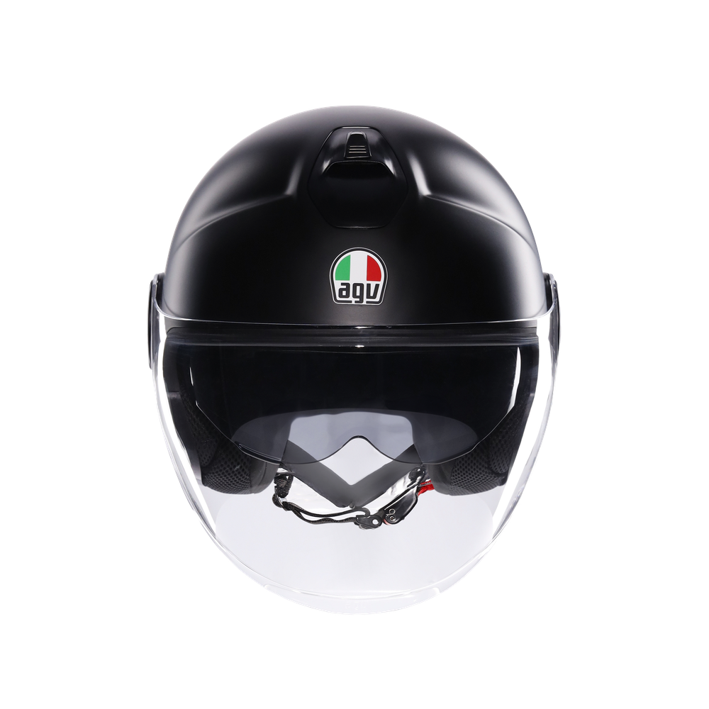 eteres-mono-matt-black-motorbike-open-face-helmet-e2206 image number 1