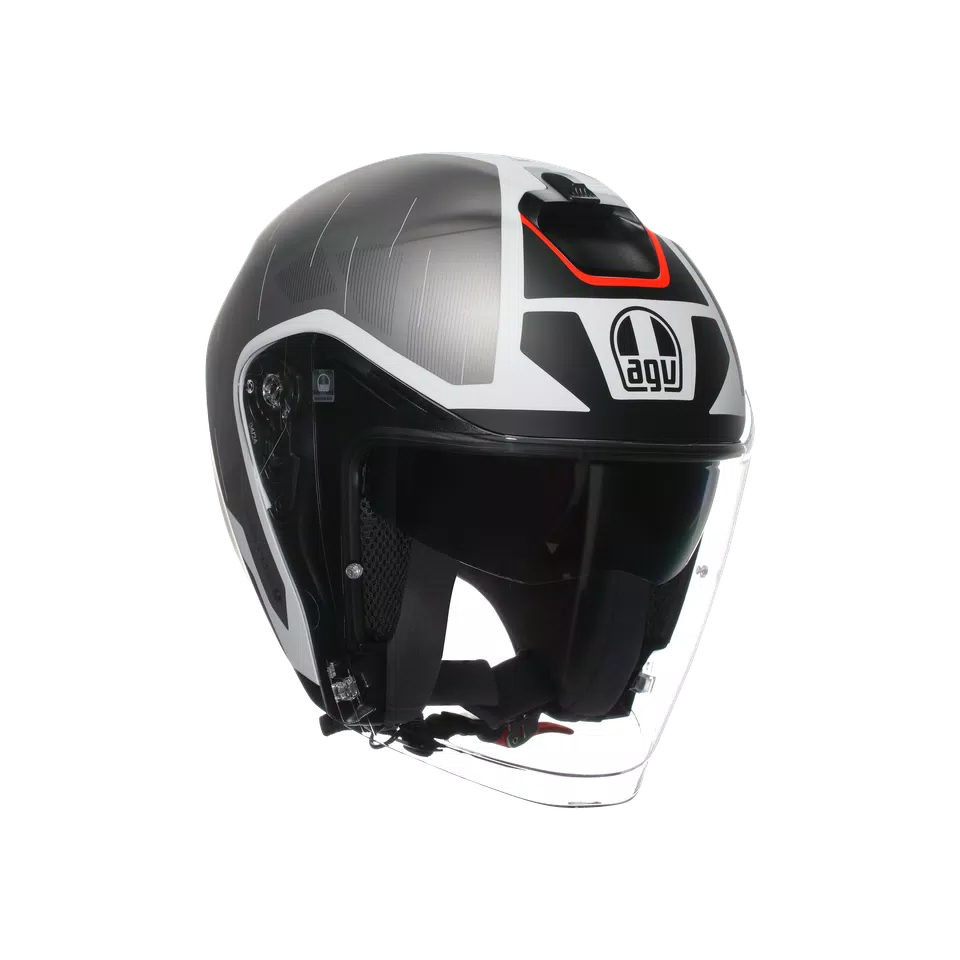 IRIDES AGV E2206 - TRIESTE MATT BLACK/WHITE/RED -  - 1