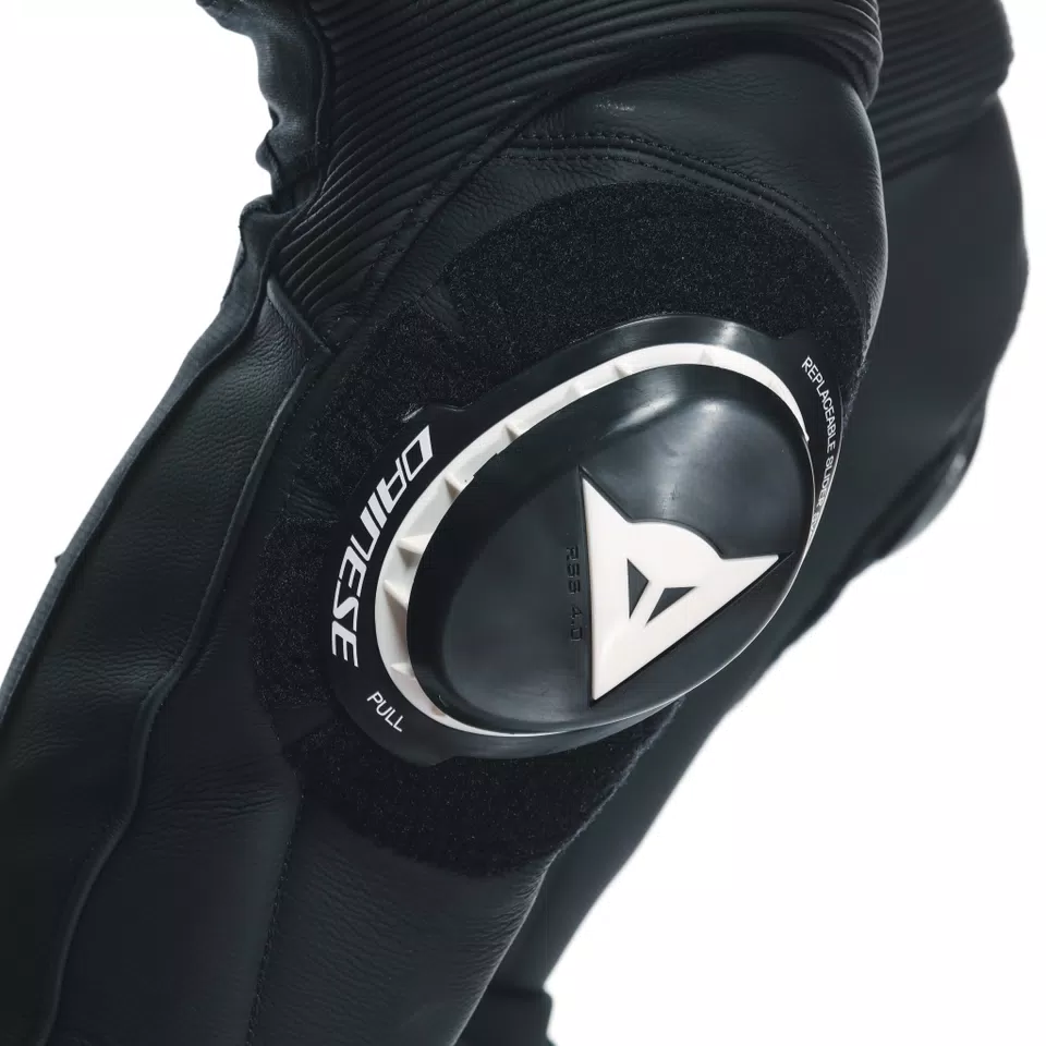 DELTA 4 - MEN'S MOTORCYCLE LEATHER PANTS - BLACK/WHITE - 10