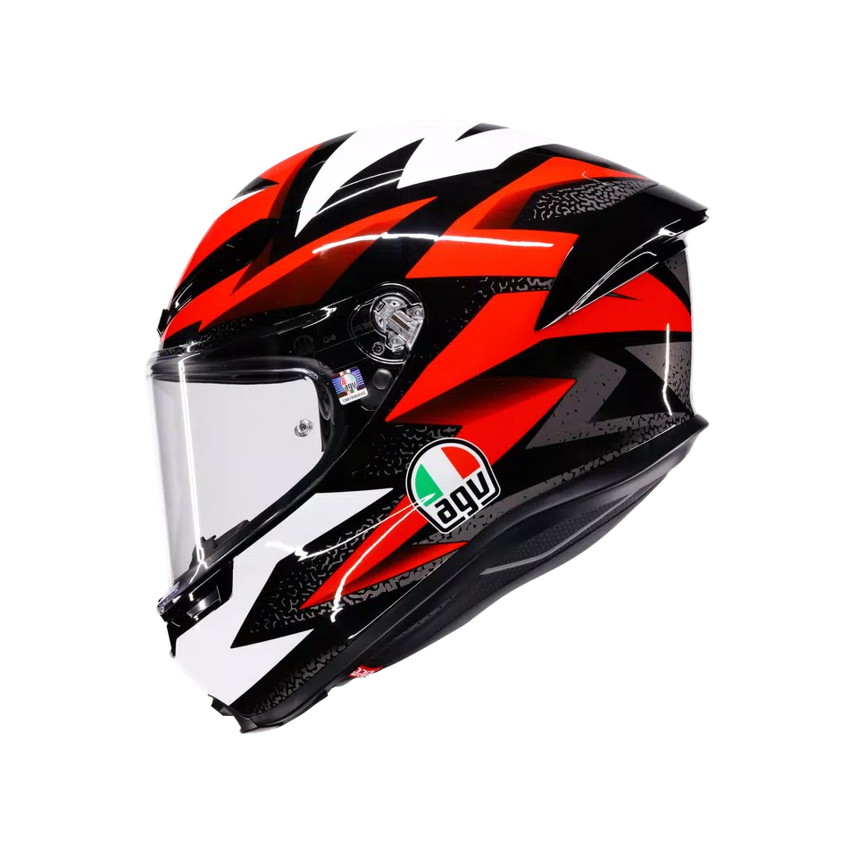 K6 S BRAVEN BLACK/RED/WHITE - MOTORBIKE FULL FACE HELMET E2206 -  - 4