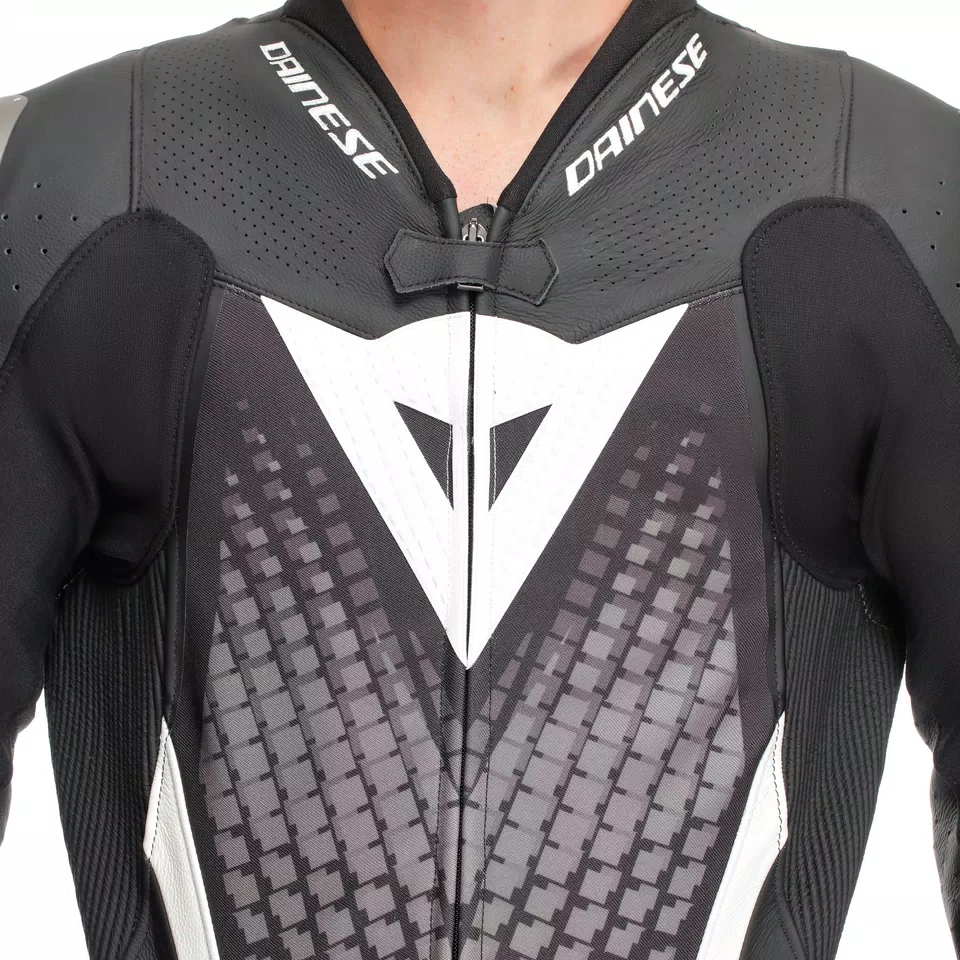 LAGUNA SECA 6 PERF 1PC LEATHER SUIT - BLACK/WHITE/ANTHRACITE - 8