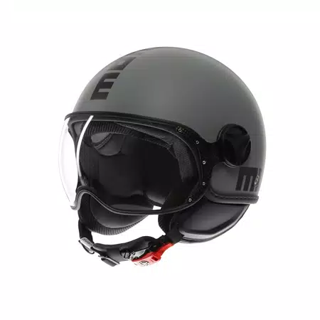 MOMODESIGN FGTR CLASSIC MATT GREY / BLACK - JET HELMET WITH VISOR E2206 -  - 1