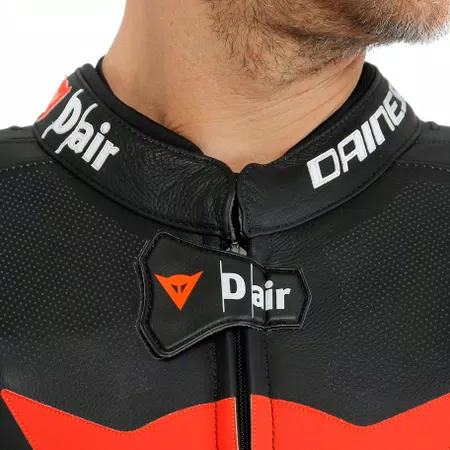 MISANO 2 D-AIR PERF. 1PC SUIT - BLACK/WHITE/FLUO-RED - 4