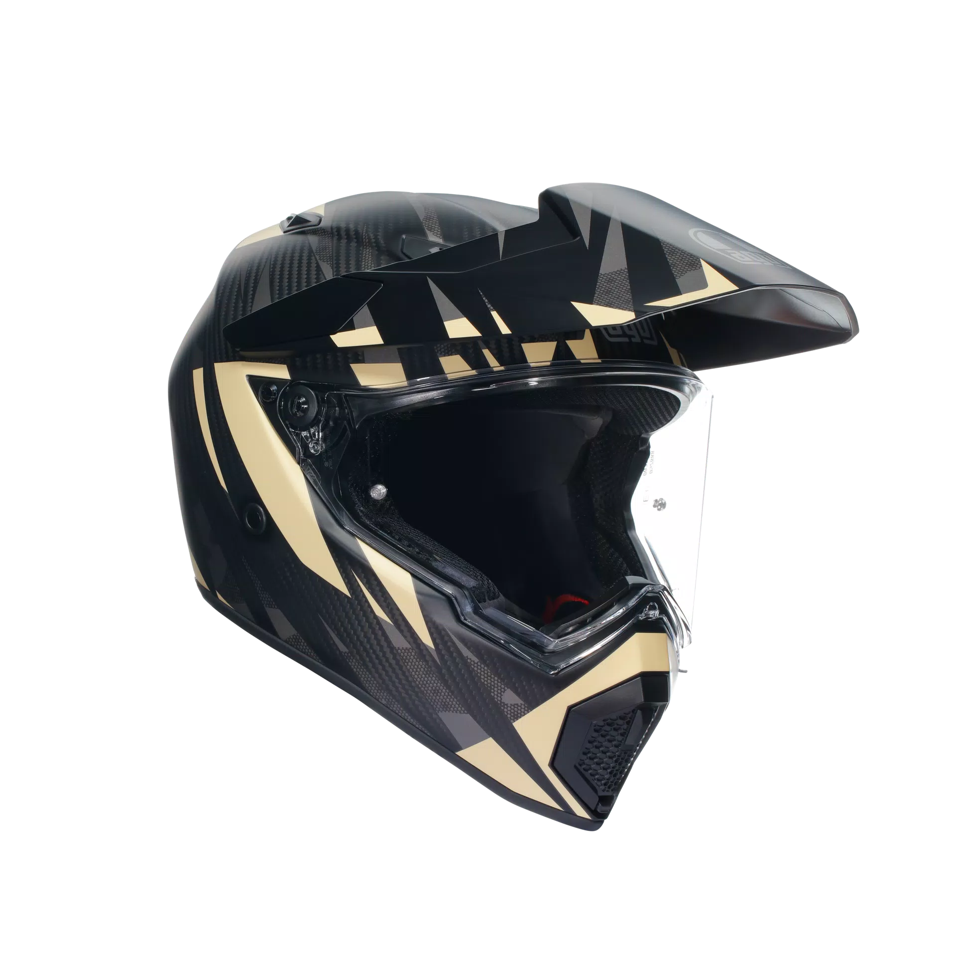 AX9 STEPPA MATT CARBON/GREY/SAND - MOTORBIKE FULL FACE HELMET E2205