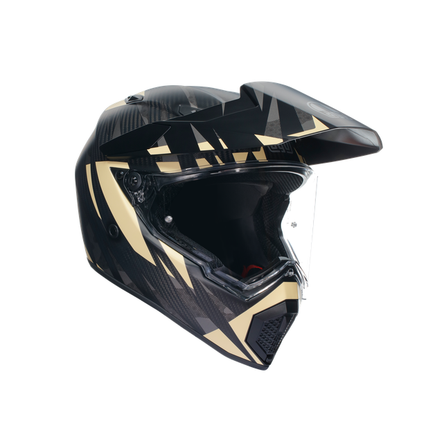 ax9-steppa-matt-carbon-grey-sand-motorbike-full-face-helmet-e2205 image number 0